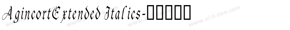 AgincortExtended Italics字体转换